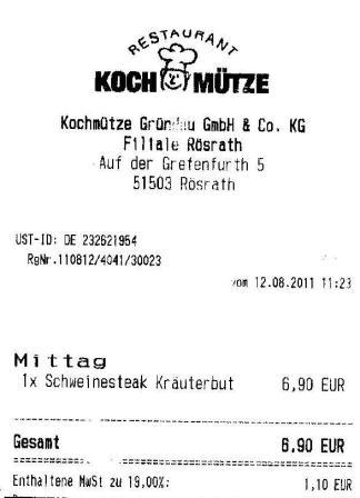 mnss Hffner Kochmtze Restaurant